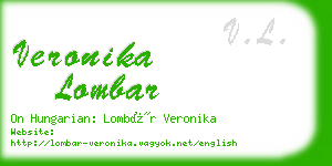 veronika lombar business card